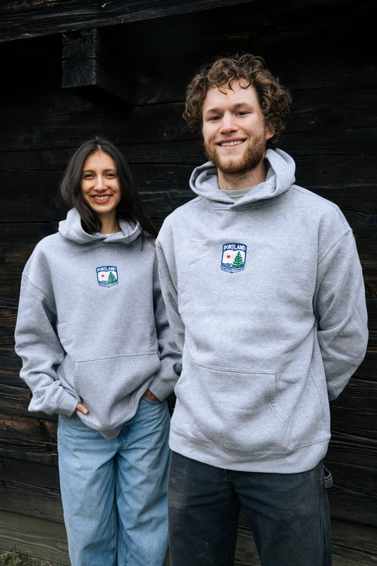 Hearts Embroidered Crest Hoodie (Unisex)