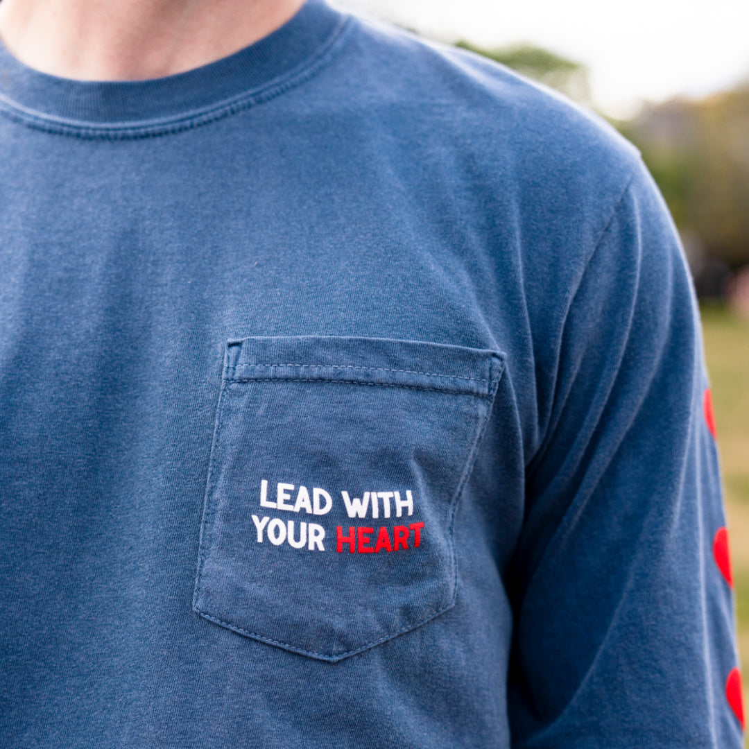 Long Sleeve Lead with Your Heart Pocket T-Shirt
