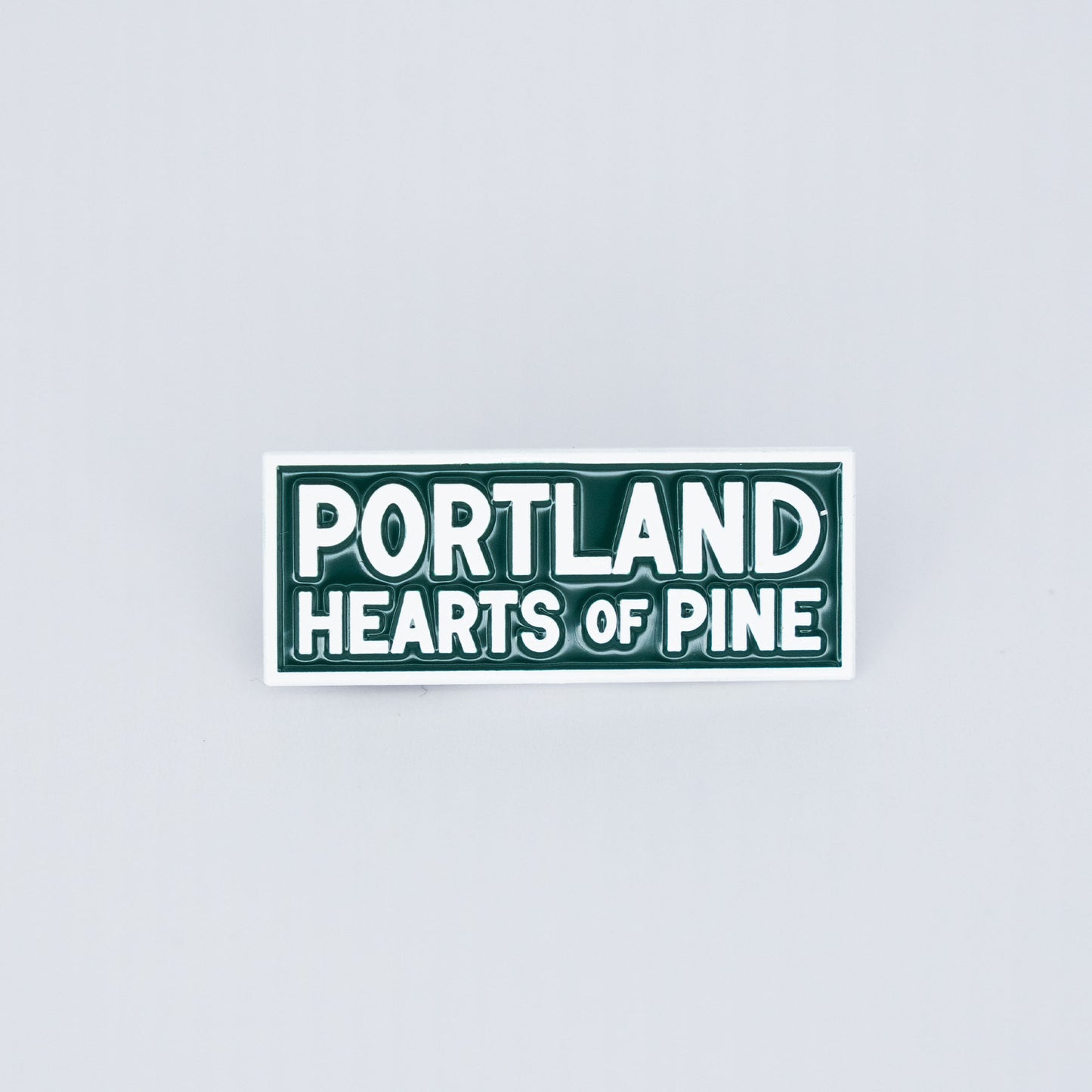 Hearts of Pine Word Mark Pin