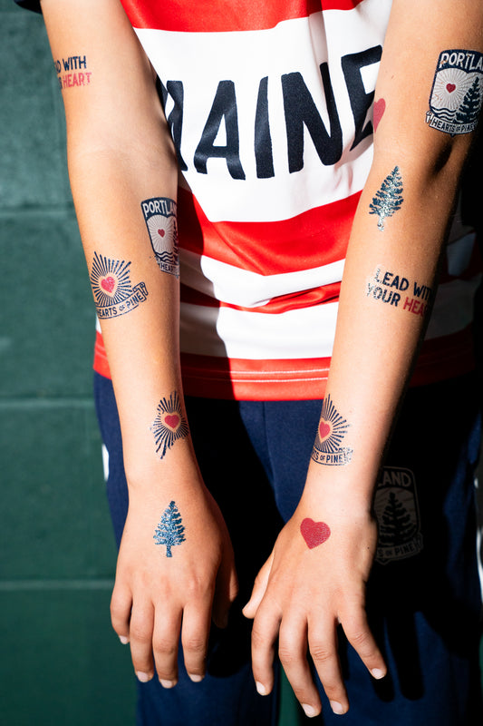 Hearts of Pine Temporary Tattoo Pack