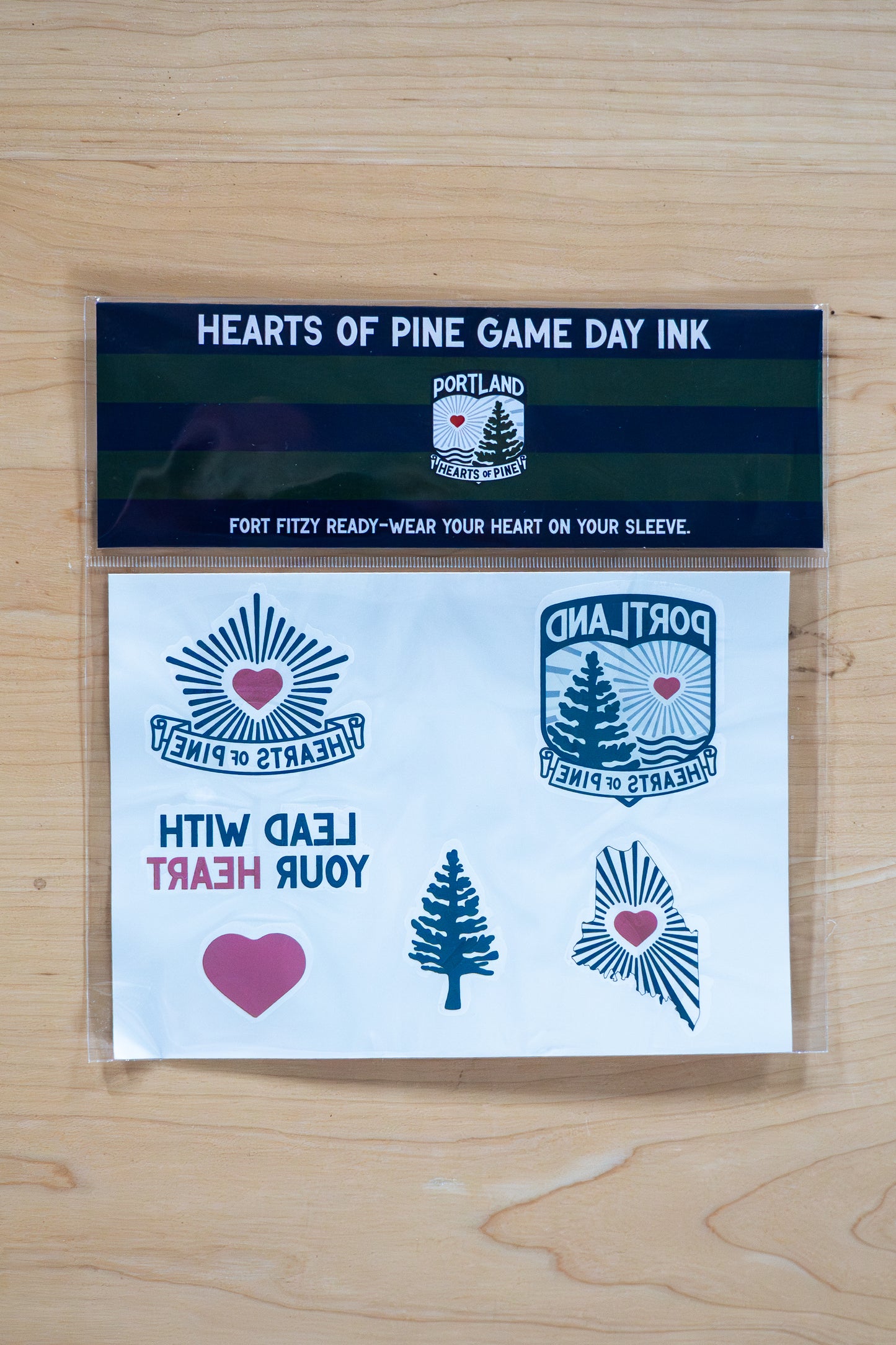 Hearts of Pine Temporary Tattoo Pack