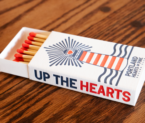 Portland Heart of Pine LatterpressMatches