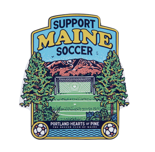 Support Maine Soccer Sticker Pack