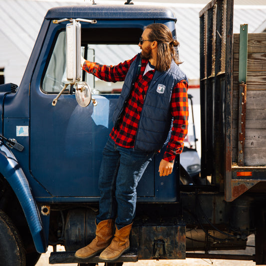 Navy Puffer Vest
