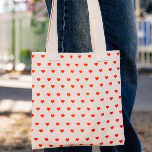 Match Day Hearts Tote Bag