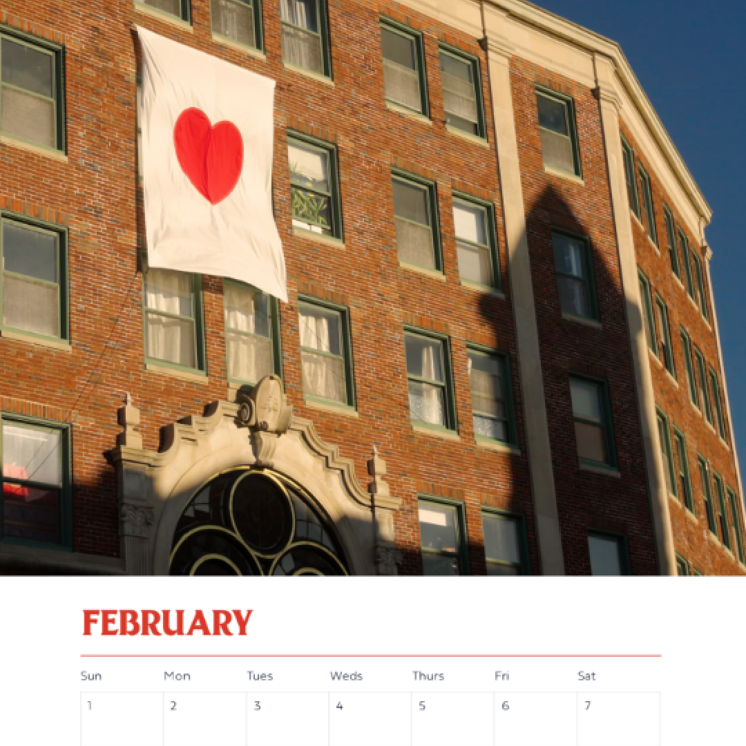 Hearts of Pine Desktop Calendar