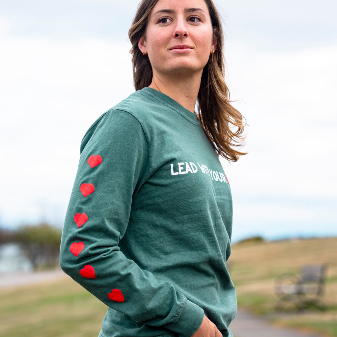 Long Sleeve Lead with Your Heart Tee – Hearts of Pine SC