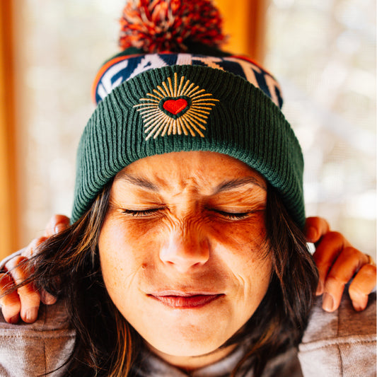 Dirigo Heart Pom-Pom Beanie
