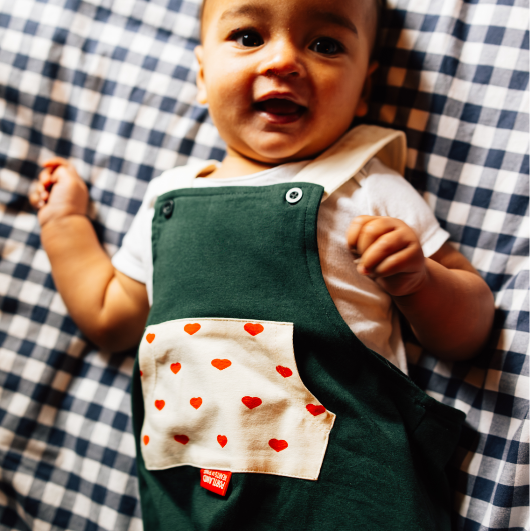 Hearts Baby Overalls (Infant)