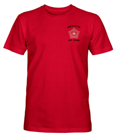 Portland Hearts of Pine Retro Hearts Cotton T-Shirt - Red