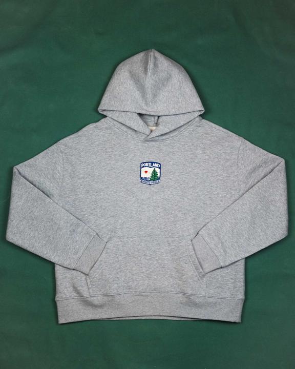 Hearts Embroidered Crest Hoodie (Womens)