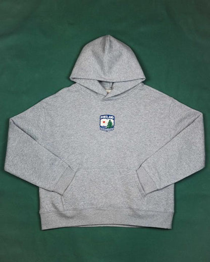 Hearts Embroidered Crest Hoodie (Womens)